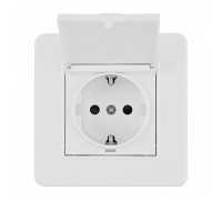 Розетка с заземлением и шторкой, с крышкой Arte Milano SET16-1 SET16-1-41-1 white