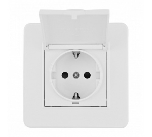 Розетка с заземлением и шторкой, с крышкой Arte Milano SET16-1 SET16-1-41-1 white