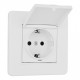 Розетка с заземлением и шторкой, с крышкой Arte Milano SET16-1 SET16-1-41-1 white
