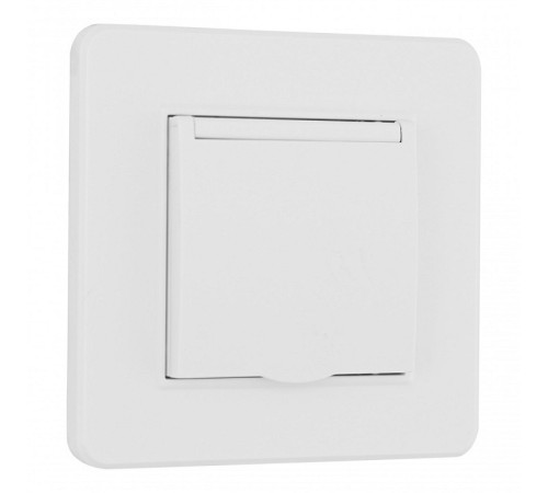 Розетка с заземлением и шторкой, с крышкой Arte Milano SET16-1 SET16-1-41-1 white