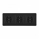 Розетка с заземлением и со шторкой Arte Milano SET16-3 SET16-3-40-1x3 black