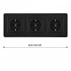 Розетка с заземлением и со шторкой Arte Milano SET16-3 SET16-3-40-1x3 black