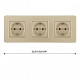 Розетка с заземлением и со шторкой Arte Milano SET16-3 SET16-3-40-1x3 shampan