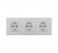 Розетка с заземлением и со шторкой Arte Milano SET16-3 SET16-3-40-1x3 silver