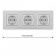 Розетка с заземлением и со шторкой Arte Milano SET16-3 SET16-3-40-1x3 silver