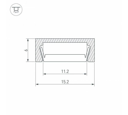 Профиль накладной Arlight MIC-2000 ANOD 012089