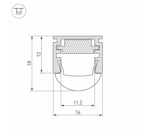 Профиль встраиваемый Arlight PDS-REGULOR-2000 ANOD 013874
