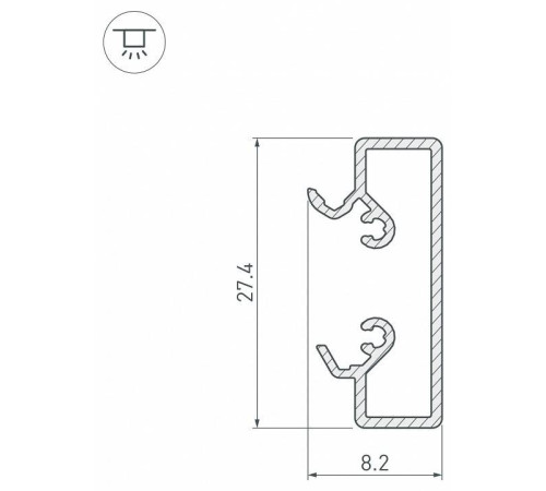 Профиль-держатель накладной Arlight LEDs-ON 015467