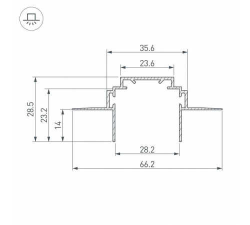Профиль-держатель встраиваемый Arlight PLS 026459
