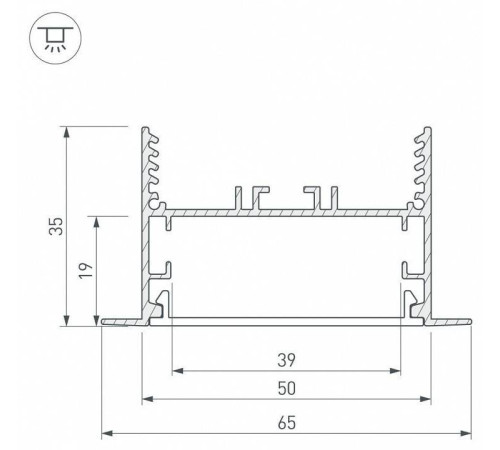 Соединитель угловой T-образный накладной Arlight S-LUX 030128
