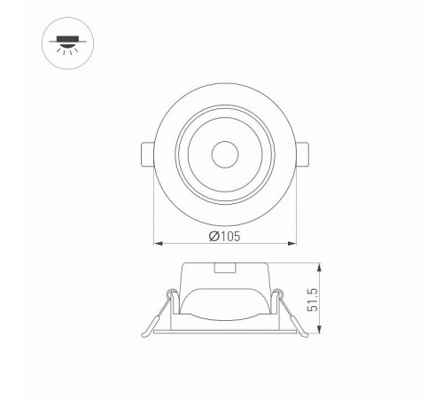 Встраиваемый светильник Arlight POLAR 32867