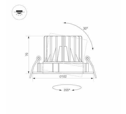 Встраиваемый светильник Arlight FORECAST 033659