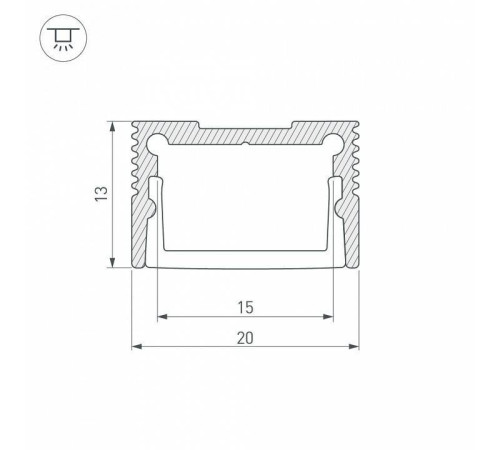 Профиль накладной Arlight SL-SLIM 037113