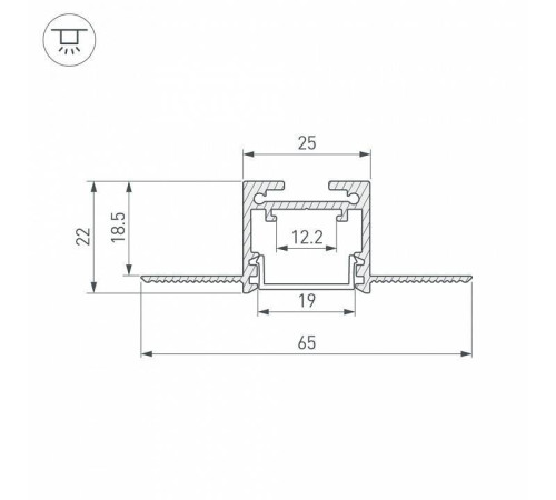 Профиль встраиваемый Arlight SL-LINIA 39071
