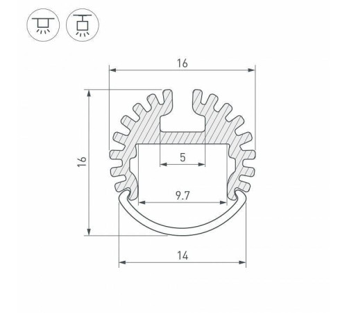 Профиль универсальный Arlight ARH-ROUND 39217
