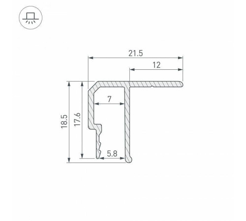 Профиль для установки натяжных потолков Arlight STRETCH 039484
