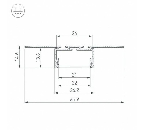 Профиль встраиваемый Arlight PLS-LOCK 042807