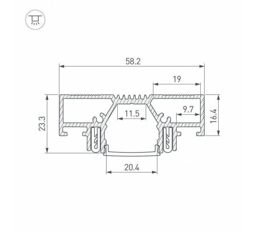 Профиль встраиваемый Arlight STRETCH 042948