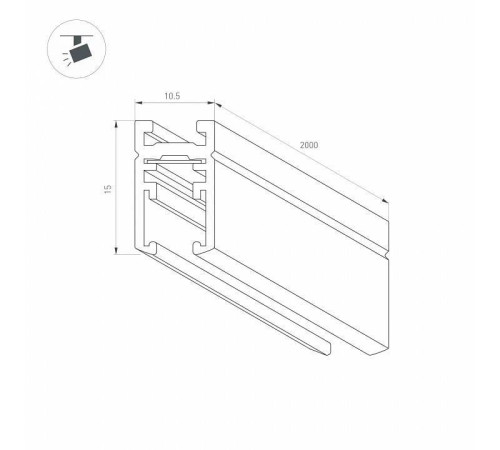 Трек накладной Arlight MAG-MICROCOSM 043050