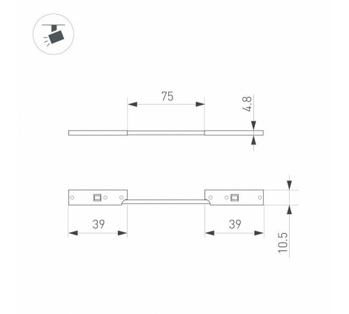 Соединитель гибкий для треков Arlight MAG-MICROCOSM 043053