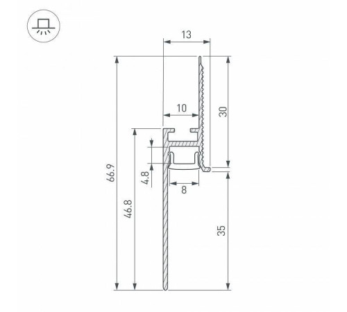 Профиль для плинтусов гибкий Arlight FANTOM 043675(1)