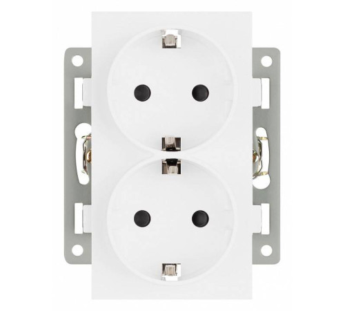 Розетка двойная с заземлением и со шторкой, без рамки Arlight SCT 043764