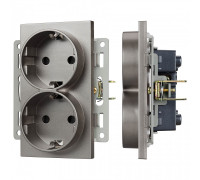 Розетка двойная с заземлением, без рамки Arlight SCT 043766