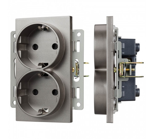 Розетка двойная с заземлением, без рамки Arlight SCT 043766