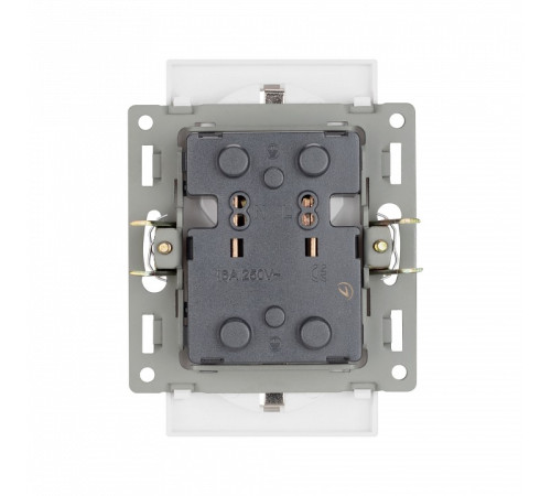 Розетка двойная с заземлением, без рамки Arlight SCT 043766