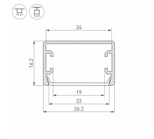 Профиль накладной Arlight PLS-LOCK 044807
