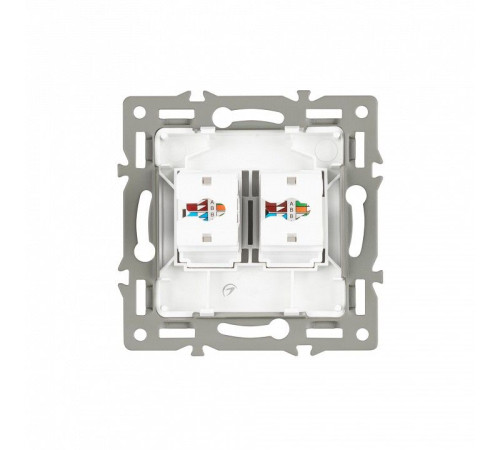 Розетка двойная RJ-12 и Ethernet RJ-45, без рамки Arlight SCT 045338