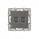 Розетка двойная RJ-12 и Ethernet RJ-45, без рамки Arlight SCT 045338