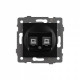 Розетка двойная RJ-12 и Ethernet RJ-45, без рамки Arlight SCT 049853