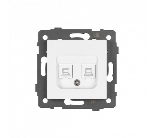Розетка двойная RJ-12 и Ethernet RJ-45, без рамки Arlight SCT 049854