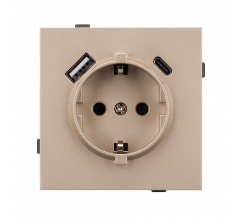 Розетка 2хUSB type A и C без рамки Arlight SCT-TENDO 054089