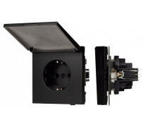 Розетка влагозащищенная с заземлением с крышкой, без рамки Arlight SCT-TENDO 054091