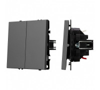 Выключатель проходной двухклавишный без рамки Arlight SWT 054257