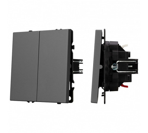 Выключатель проходной двухклавишный без рамки Arlight SWT 054257