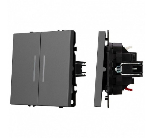 Выключатель двухклавишный без рамки Arlight SWT 054266