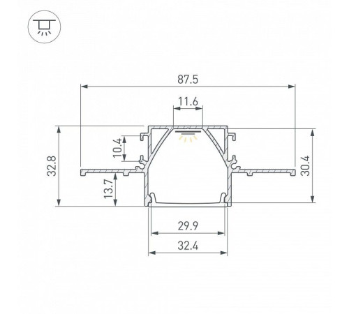 Профиль встраиваемый Arlight LINIA32 058472