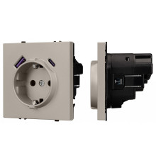 Розетка с заземлением и 2хUSB type A и C, без рамки Arlight SCT-NOBE 059444