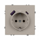 Розетка с заземлением и 2хUSB type A и C, без рамки Arlight SCT-NOBE 059444