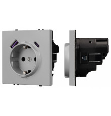 Розетка с заземлением и 2хUSB type A и C, без рамки Arlight SCT-NOBE 059445