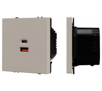 Розетка с заземлением и 2хUSB type A и C, без рамки Arlight SCT-NOBE 059446