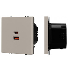Розетка с заземлением и 2хUSB type A и C, без рамки Arlight SCT-NOBE 059446