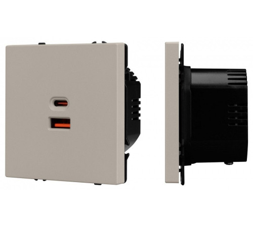 Розетка с заземлением и 2хUSB type A и C, без рамки Arlight SCT-NOBE 059446