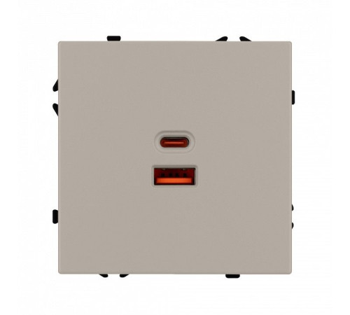 Розетка с заземлением и 2хUSB type A и C, без рамки Arlight SCT-NOBE 059446