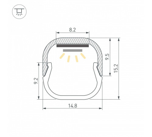 Профиль накладной Arlight LINE 061083