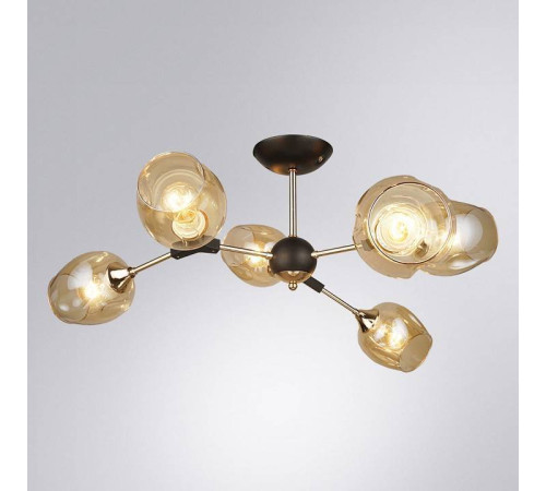 Люстра на штанге Arte Lamp Seppia 6 ламп A4211PL-6BK
