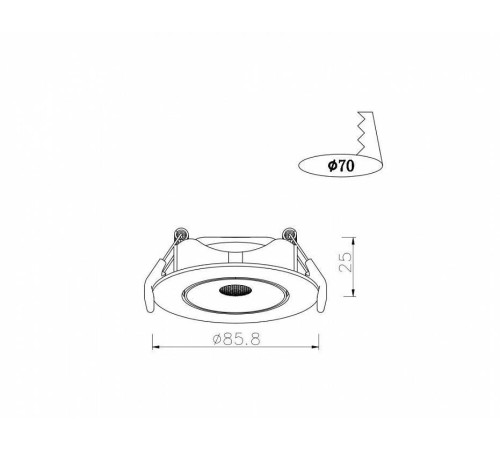 Встраиваемый светильник Arte Lamp Kaus A4761PL-1WH